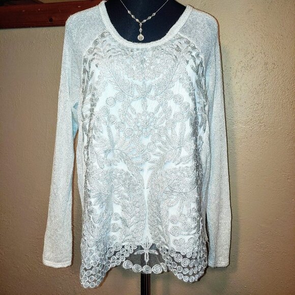 Charlotte Russe Sweaters - Charlotte Russe White Shimmer Sweater
